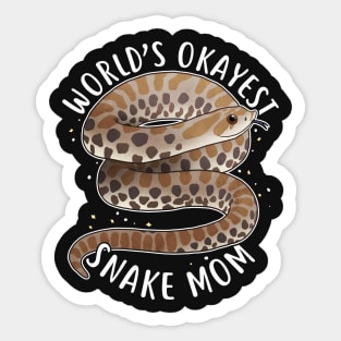 World's Okayest Hognose Snake Mom Sticker